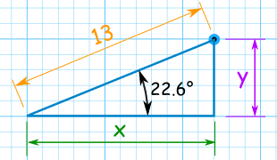 the right triangle of the example